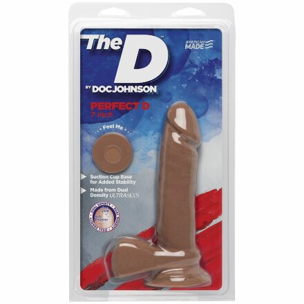 Фаллоимитатор-мулат The D Perfect D 7&quot; Caramel - 17,8 см. 