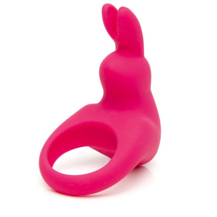 Розовое эрекционное виброкольцо Happy Rabbit Rechargeable Rabbit Cock Ring 