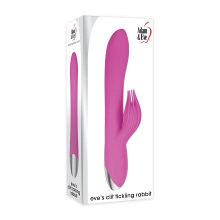 Розовый вибратор-кролик Eve s Clit Tickling Rabbit - 20,4 см. 