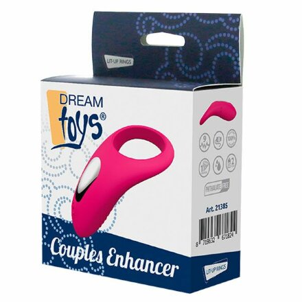 Розовое перезаряжаемое виброкольцо COUPLES ENHANCER 