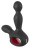 Черный вибромассажер простаты с нагревом и ротацией Prostate Plug - 14,5 см. 