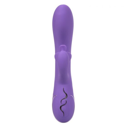 Фиолетовый вибромассажер Inflatable G-Flutter с функцией расширения - 21 см. 