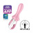 Розовый вибромассажер Air Pump Booty 5+ - 18,1 см. 