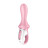 Розовый вибромассажер Air Pump Booty 5+ - 18,1 см. 