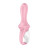 Розовый вибромассажер Air Pump Booty 5+ - 18,1 см. 