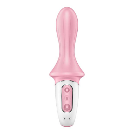 Розовый вибромассажер Air Pump Booty 5+ - 18,1 см. 