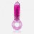 Фиолетовое эрекционное кольцо с вибрацией и пальчиком OYEAH PURPLE 