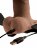 Кофейный перезаряжаемый вибрострапон 6&quot; Hollow Rechargeable Strap-On Remote - 17,5 см. 