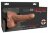 Кофейный перезаряжаемый вибрострапон 6&quot; Hollow Rechargeable Strap-On Remote - 17,5 см. 