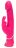 Розовый вибратор-кролик Realistic Dual Density Rechargeable Rabbit Vibrator - 25,5 см. 