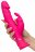 Розовый вибратор-кролик Realistic Dual Density Rechargeable Rabbit Vibrator - 25,5 см. 