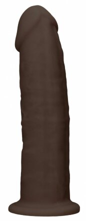 Коричневый фаллоимитатор без мошонки Silicone Dildo Without Balls - 19,2 см. 