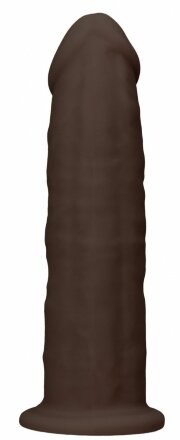 Коричневый фаллоимитатор без мошонки Silicone Dildo Without Balls - 19,2 см. 