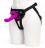 Лиловый страпон Rechargeable Vibrating Strap-On Harness Set - 17,6 см. 