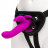 Лиловый страпон Rechargeable Vibrating Strap-On Harness Set - 17,6 см. 