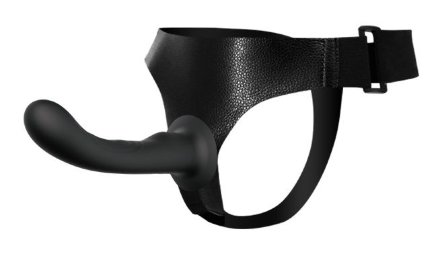 Страпон с изогнутой головкой Ultra Harness Curvy Dildo - 15,8 см. 