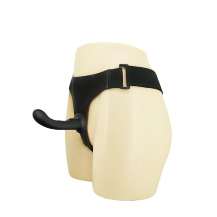 Страпон с изогнутой головкой Ultra Harness Curvy Dildo - 15,8 см. 