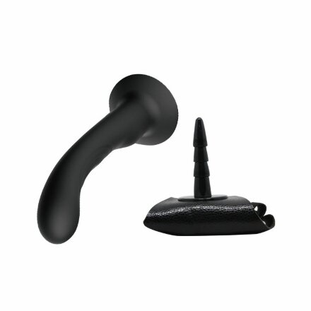 Страпон с изогнутой головкой Ultra Harness Curvy Dildo - 15,8 см. 