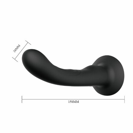 Страпон с изогнутой головкой Ultra Harness Curvy Dildo - 15,8 см. 