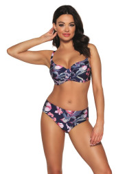 Купальный лиф plus size из микрофибры с цветочным принтом