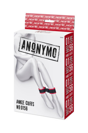 Красно-черные велюровые оковы Anonymo 