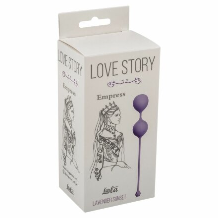 Фиолетовые вагинальные шарики Love Story Empress Lavender Sunset 