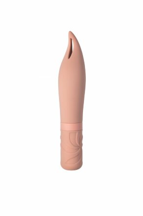 Бежевый мини-вибратор Airy’s Mystery Arrow - 15,2 см. 