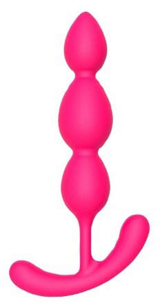Розовый анальный стимулятор SILKY SMOOTH T-TEARDROP - 11 см. 