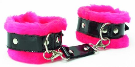 Розовые наручники с мехом BDSM Light 