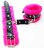Розовые наручники с мехом BDSM Light 