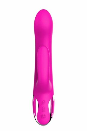 Розовый вибратор-кролик NAGHI NO.43 RECHARGEABLE DUO VIBRATOR - 23 см. 