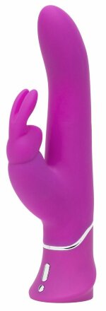 Лиловый вибратор Curve Thrusting Rechargeable Rabbit Vibrator - 24,1 см. 
