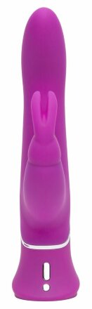 Лиловый вибратор Curve Thrusting Rechargeable Rabbit Vibrator - 24,1 см. 