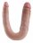 Телесный двусторонний фаллоимитатор U-Shaped Large Double Trouble - 44,4 см. 