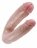 Телесный двусторонний фаллоимитатор U-Shaped Large Double Trouble - 44,4 см. 