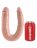 Телесный двусторонний фаллоимитатор U-Shaped Large Double Trouble - 44,4 см. 