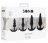 Набор из 4 черных анальных пробок N80 4-Piece Butt Plug Set 