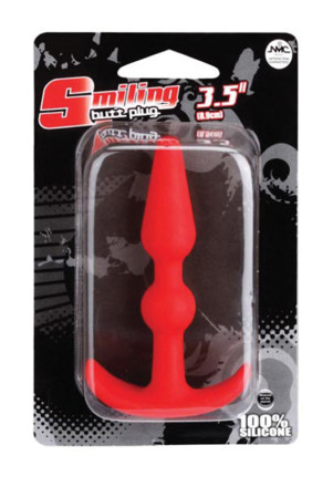 Красная анальная втулка T-SHAPE SILICONE BUTT PLUG RED - 9,9 см. 