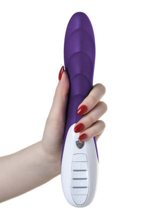 Фиолетовый вибратор Mystim Sassy Simon - 27 см. 