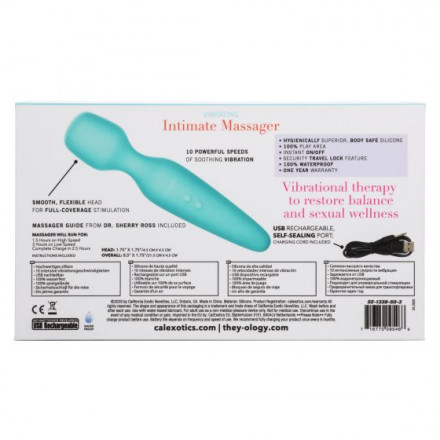 Голубой wand-вибромассажер They-ology Vibrating Intimate Massager 