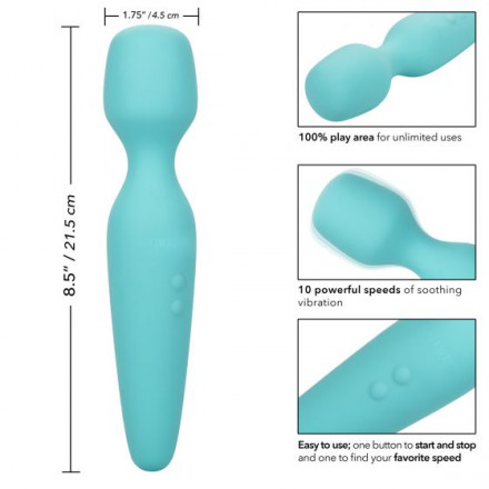 Голубой wand-вибромассажер They-ology Vibrating Intimate Massager 
