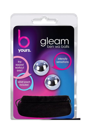 Серебристые вагинальные шарики Gleam Stainless Steel Kegel Balls 