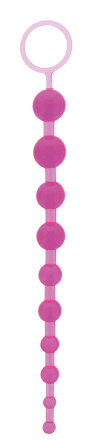 Фиолетовая анальная цепочка ORIENTAL JELLY BUTT BEADS 10.5 PURPLE - 26,7 см. 