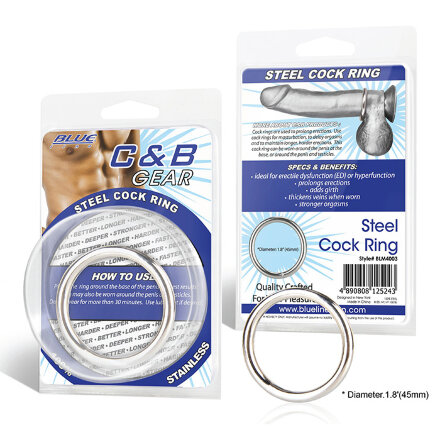 Стальное эрекционное кольцо STEEL COCK RING - 4.8 см. 