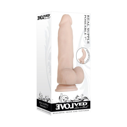Гибкий фаллоимитатор Real Supple Poseable - 17,8 см. 