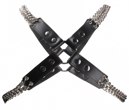 Черная мужская портупея Chain And Chain Harness 