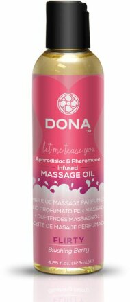 Массажное масло с феромонами DONA Flirty Blushing Berry - 125 мл. 