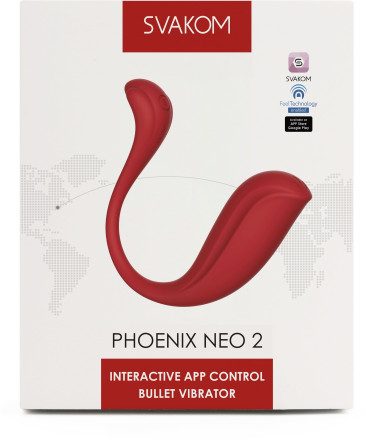 Красный вибромассажер для точки G Phoenix Neo 2 