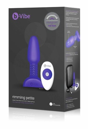 Фиолетовая анальная пробка с римминг-эффектом RIMMING PETITE - 12,4 см. 