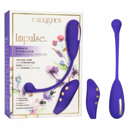 Фиолетовый шарик с электростимуляцией и вибрацией Intimate E-Stimulator Remote Kegel Exerciser 